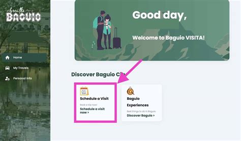 How to Schedule a Visit via BAGUIO VISITA + Step .